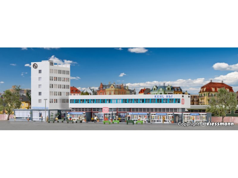 H0 Bahnhof Kehl inkl. Etageni Viessmann-Kibri-Vollmer Modellbau 39514