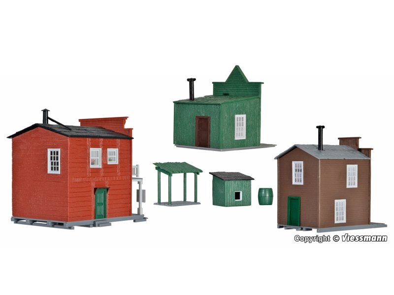 Style Far West Kit Maquette Kibri 38504 H0 - Maisons Western Marshall à Assembler Compatible Viessmann Cowboys